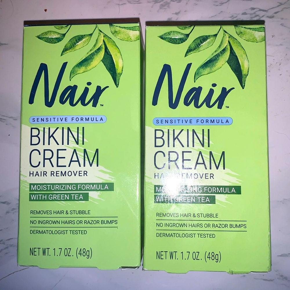 Nair Hair Remover Sensitive Formula Bikini Cream Hair Removal, 1.7 Oz- 2 Pack